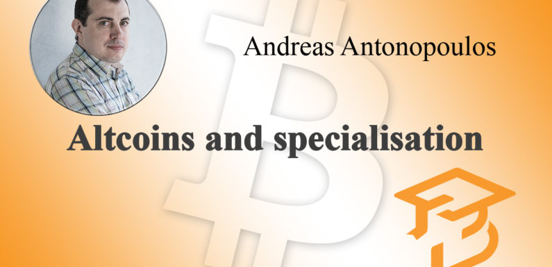 Altcoins and specialisation